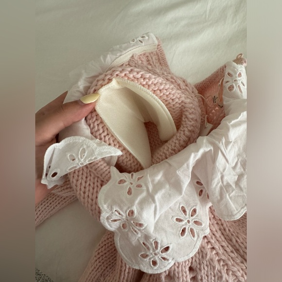 For Love & Lemons Stacy Cropped Sweater size L - Picture 10 of 12